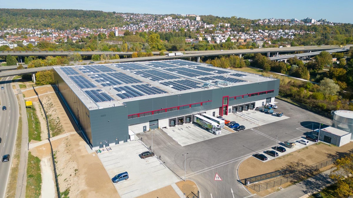 Luftaufnahme neues Außenlager in Wernau